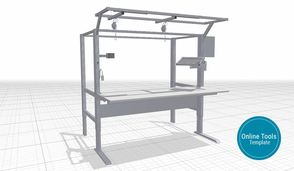 Tavolo da lavoro 4E FiFo per approvvigionamento ergonomico dei materiali