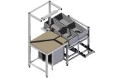 Compact work bench with material provision - Article EX-01007