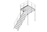 Standard-compliant maintenance platform and 45° stairway - Art. no. EX-01102