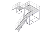 Przykład konstrukcji systemu schodów i podestów – art. nr EX-01104