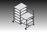 Mobile material supply rack