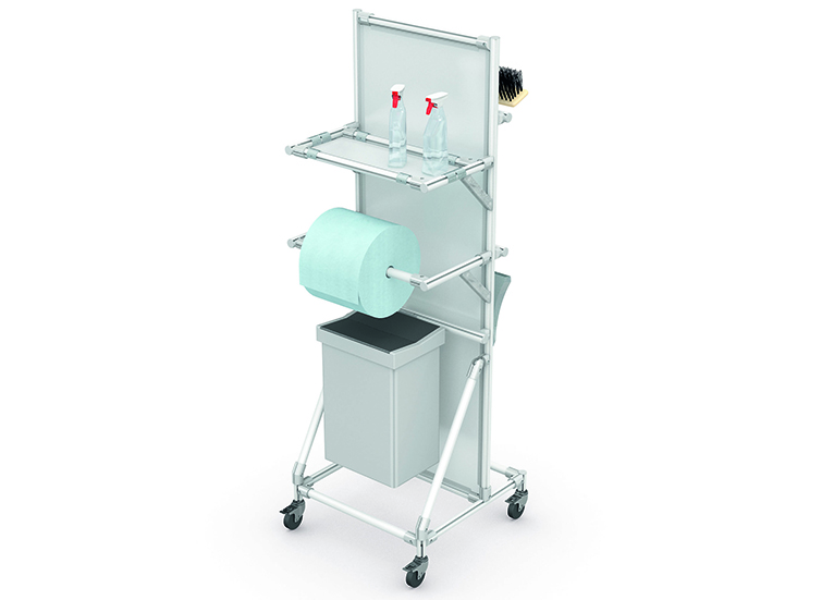 Compact CIP cleaning trolley