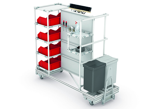 Complete cleaning trolley