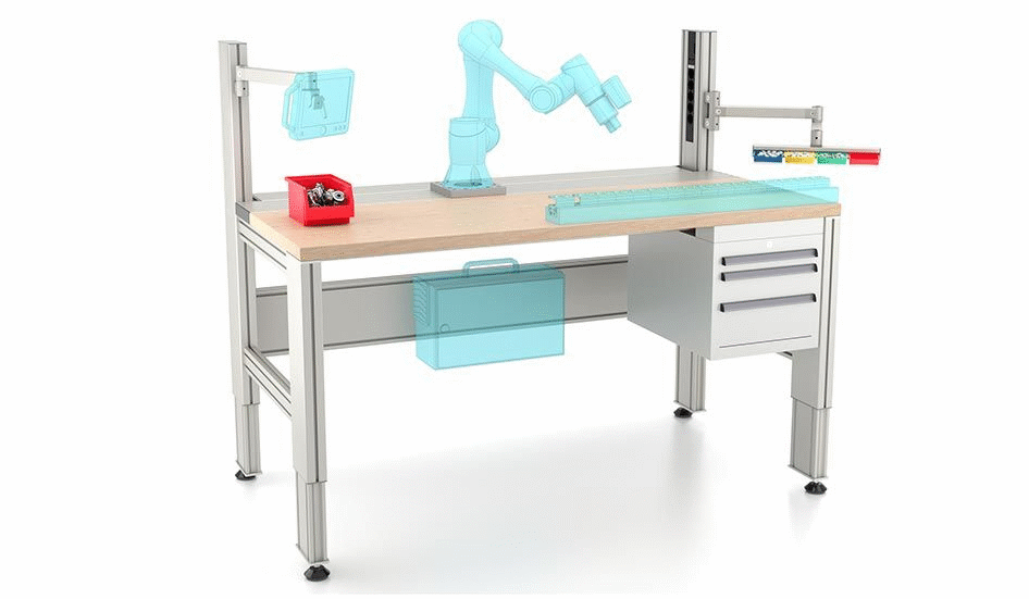 Rozszerzalny stół roboczy do integracji cobotów - EX-01239
