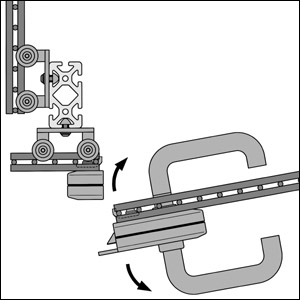 Sistema serratura per griglia a filo doppio