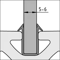 Panel Fixing Profile 8, grey
