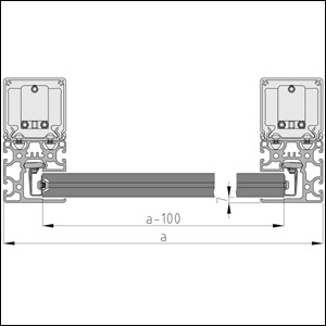 Profil prowadzący do drzwi podnoszonych 8 80x80