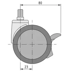 Swivel castor (double)