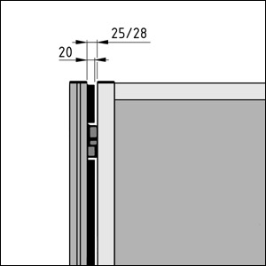 Profil amortyzujący 8 20x18, kolor czarny