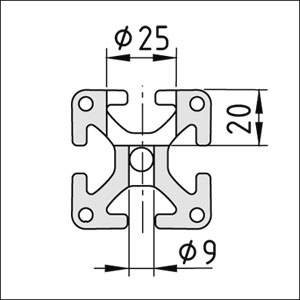 Mecanizado unión taladro escalonado D25x20