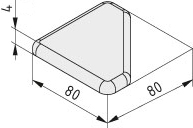 Cap – angled outer surface
