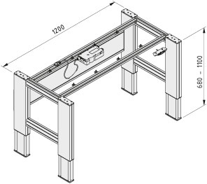 Table Frame 4 E 1200 120V