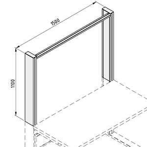 Table Upright E 1500 Open
