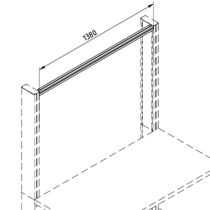 Montant de table, entretoise 1500