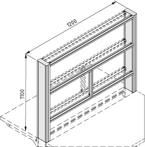 Mesa montante vertical F 2 F 1200, Kit de perfil adicional