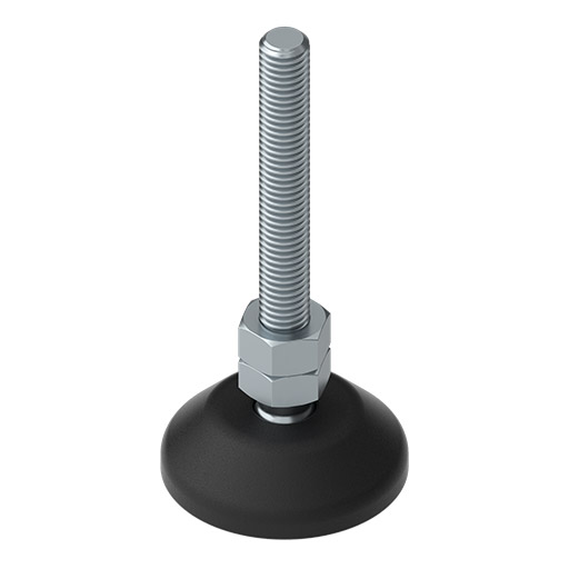 Pie D40, M8x80, negro