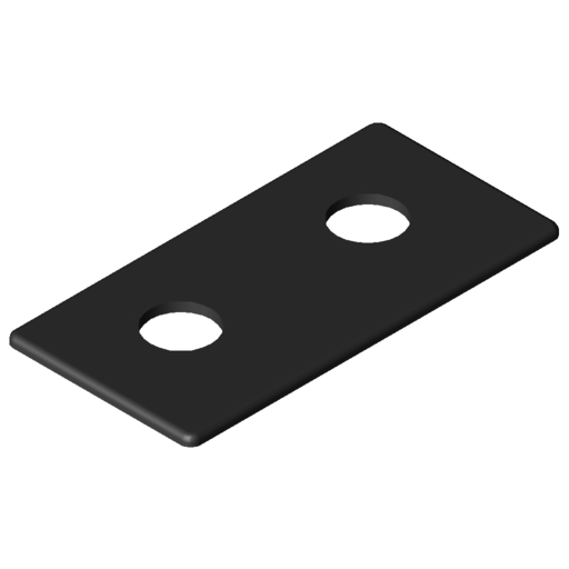 Klemmblock-Abdeckkappe 8 160x80 D25, schwarz
