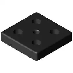 Fußplatte 8 80x80, M12, schwarz