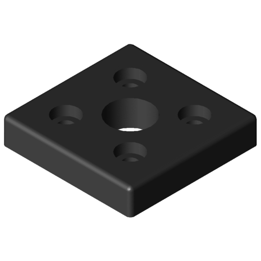 Pneumatic Connecting Plate 8 80x80 G1, black