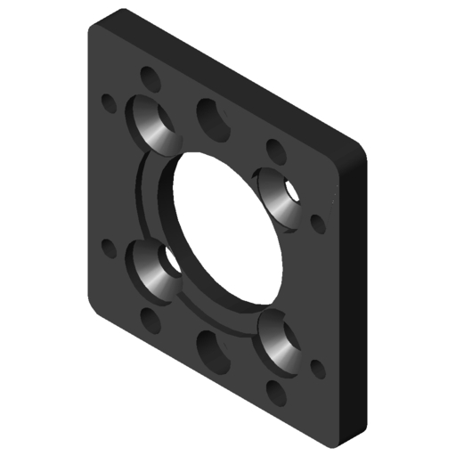 Adapter Plate 80x80, black