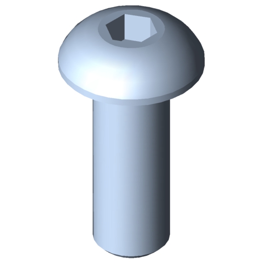 Button-Head Screw M5x14, bright zinc-plated