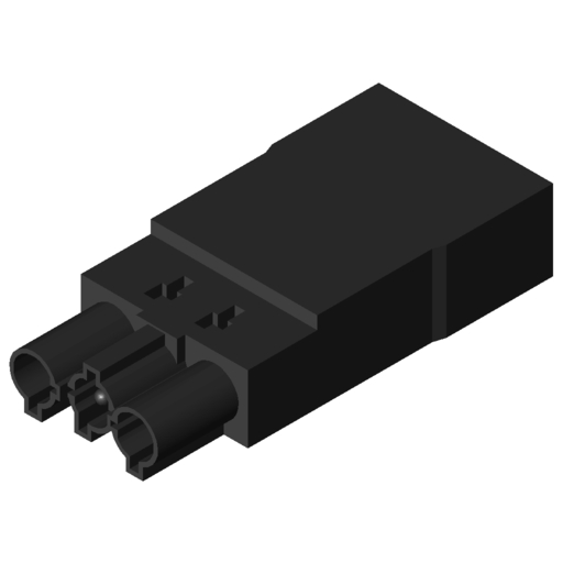 Plug, Spring-Force Connected, black