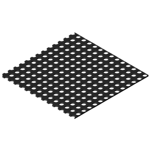 Perforated Sheet Al 3mm, black