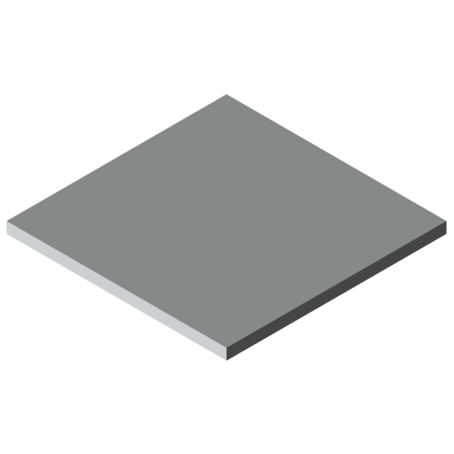 Materiale completamente sintetico sp.10mm, grigio simile a RAL 7035