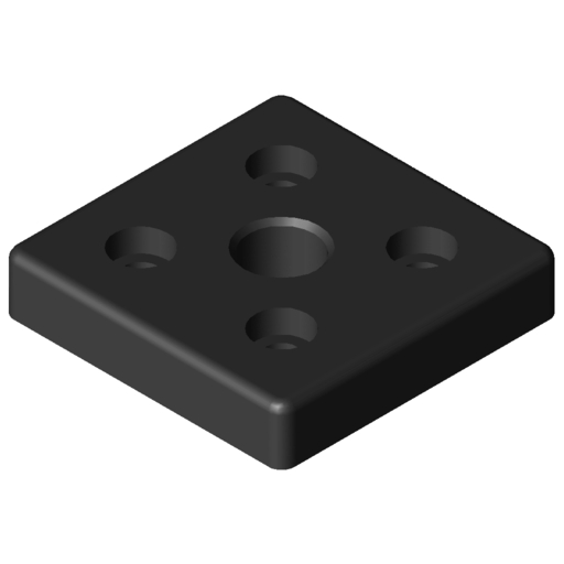 Fußplatte 6 60x60, M16, schwarz