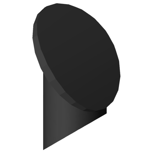 Zaślepka 8 D7-45°, kolor czarny