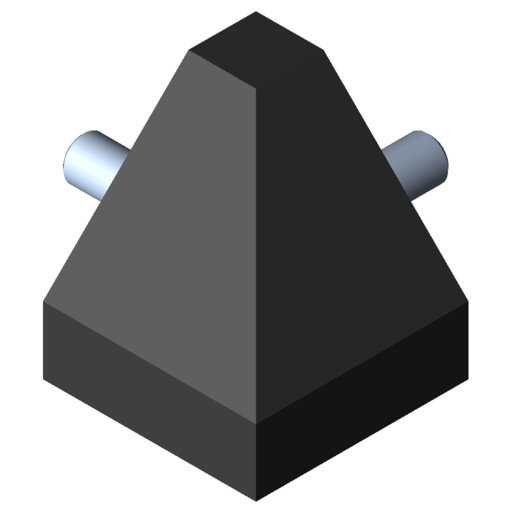 Zestaw łącznika 8 40x40-2x45°, kolor czarny