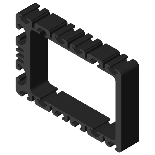 Profil obudowy elektronicznej 8 120x80, kolor czarny