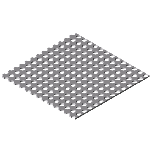 Perforated Sheet Al 3mm, cold rolled (not degreased)