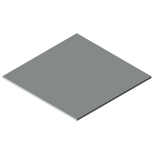 Materiale completamente sintetico sp.4mm, grigio simile a RAL 7035