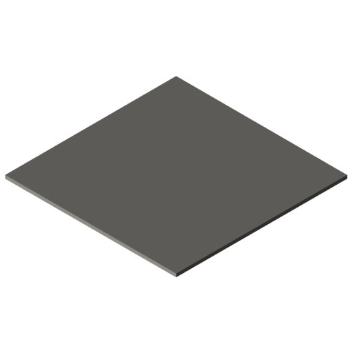 Materiale completamente sintetico sp.4mm, grigio simile a RAL 7030