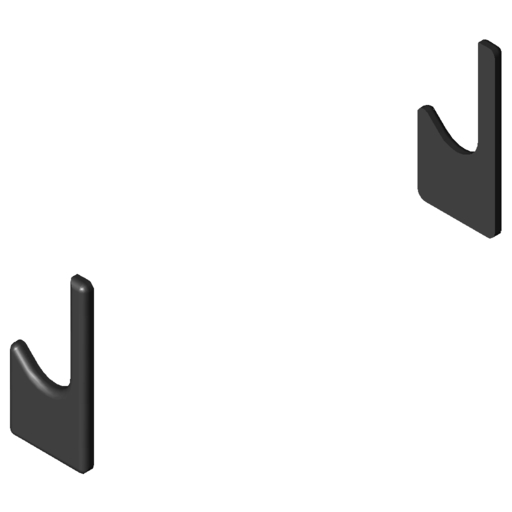 Szyna-C, zestaw zaślepek do profilu wózkowego 5, kolor czarny