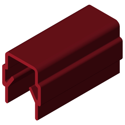 Cover Profile 8, red, similar to RAL 3003
