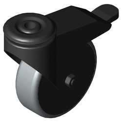 Castor D100 swivel with double-brake ESD