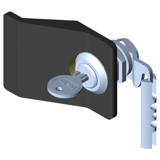 Locking System 6, Cylinder Lock with grip, right-hand application