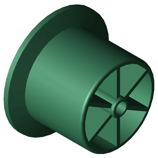 Castor D30-23 with Flanged Wheel, signal green similar to RAL 6032