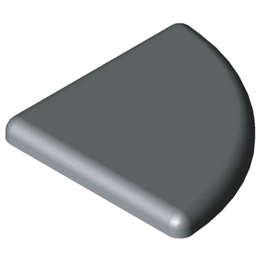 Cap 8 R40-90°, grey similar to RAL 7042