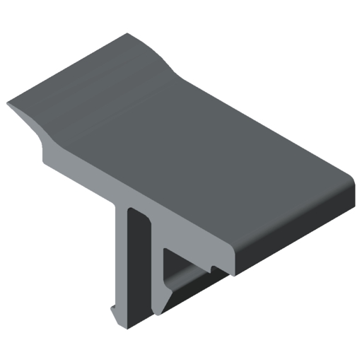 Panel-Clamping Strip 10 4-6mm, grey similar to RAL 7042