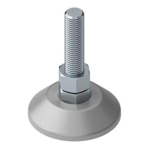 Pie D80, M16x100, similar al RAL 9006 aluminio