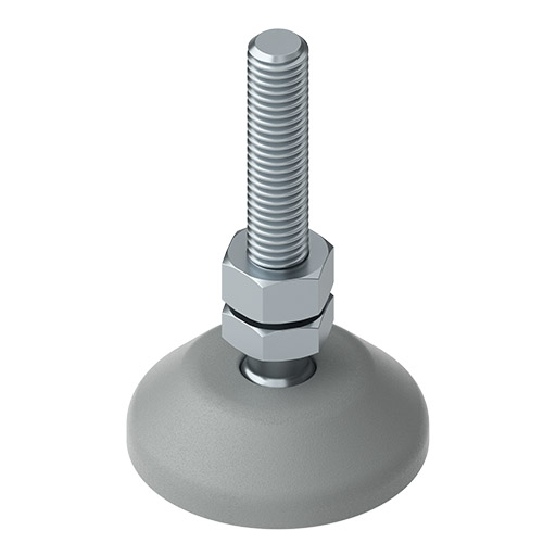 Knuckle Foot D40, M8x60, grey similar to RAL 7042