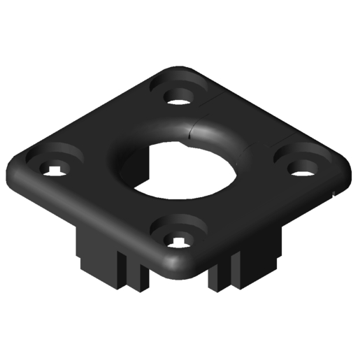 Conduit Cap 40x40 with Cable Entry Protector, black