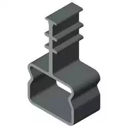Roller Conveyor St Guide Rail z, grey similar to RAL 7042