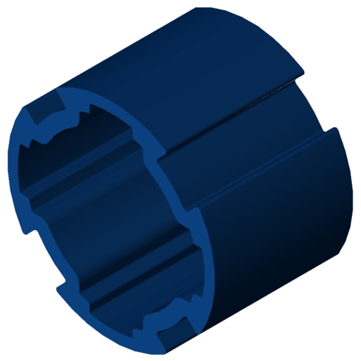 Profile Tube D30, blue similar to RAL 5017