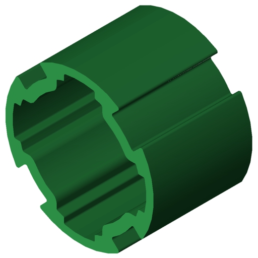 Profile Tube D30, green similar to RAL 6024