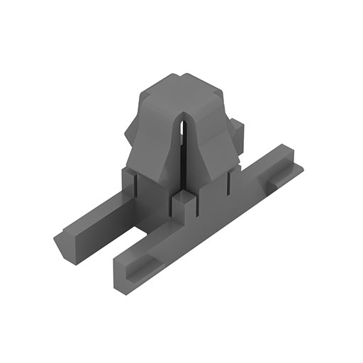 Clip 8, Conduit Profile K, grey similar to RAL 7042