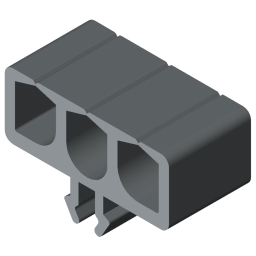 Cable Guide Profile 8 40x16, grey similar to RAL 7042